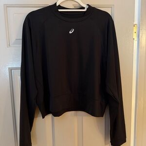 ASICS Cropped Pullover Athletic Mock Neck Shirt